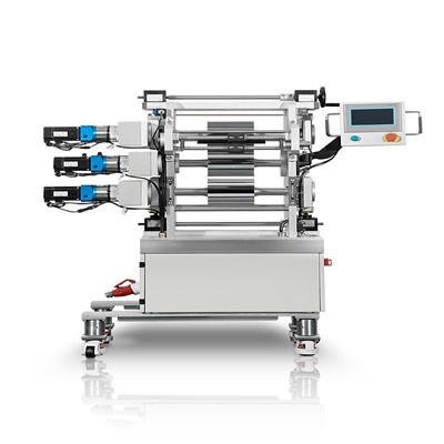 Lab-bordplade med tre ruller til PLA